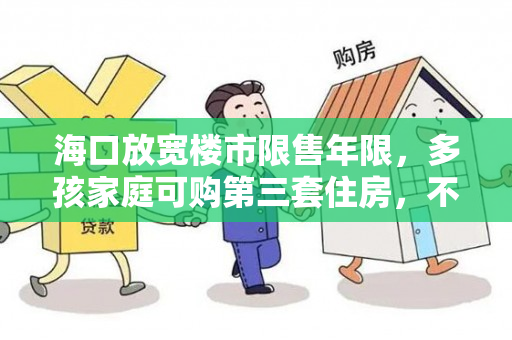 海口放宽楼市限售年限，多孩家庭可购第三套住房，不动产权证有效期由五年缩短至两年