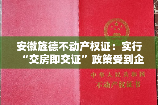 安徽旌德不动产权证：实行“交房即交证”政策受到企业和民众好评