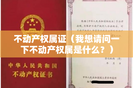 不动产权属证（我想请问一下不动产权属是什么？）