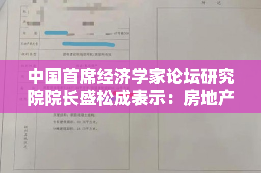 中国首席经济学家论坛研究院院长盛松成表示：房地产市场将逐渐稳定。