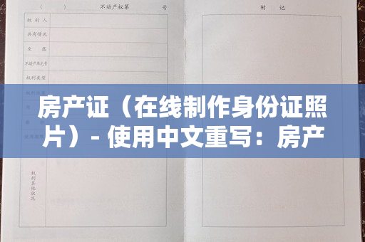 房产证（在线制作身份证照片）- 使用中文重写：房产证（在线制作身份证照片）