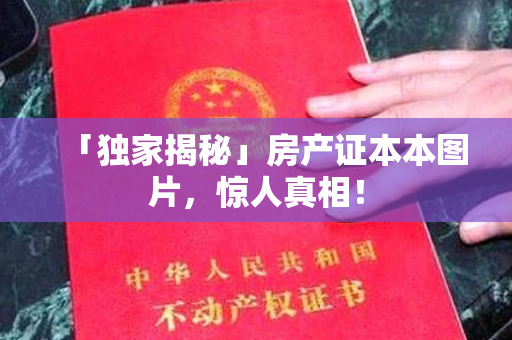 「独家揭秘」房产证本本图片，惊人真相！