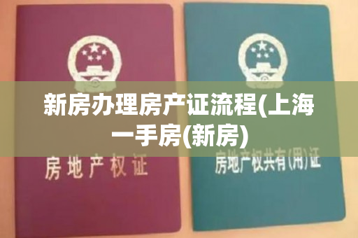 新房办理房产证流程(上海一手房(新房)