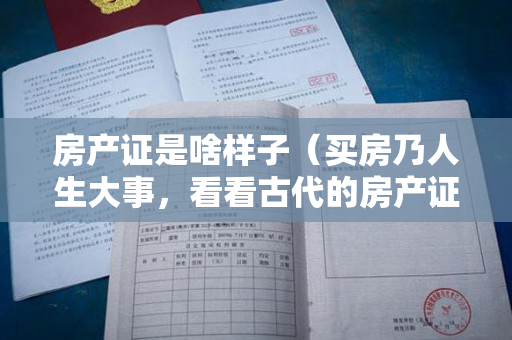 房产证是啥样子（买房乃人生大事，看看古代的房产证长啥样？）